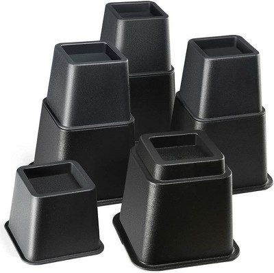  Bed Risers 5 inch,Heavy Duty Furniture Risers 6 Pack