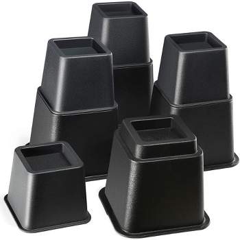 8Pcs Furniture Risers 500kg 1100lbs Capacity Bed Lifters