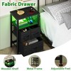 Generic Tall Night Stand with Charging Station and Led Light, Small Dresser with Open Shelf and 4 Storage Drawers - 4 of 4