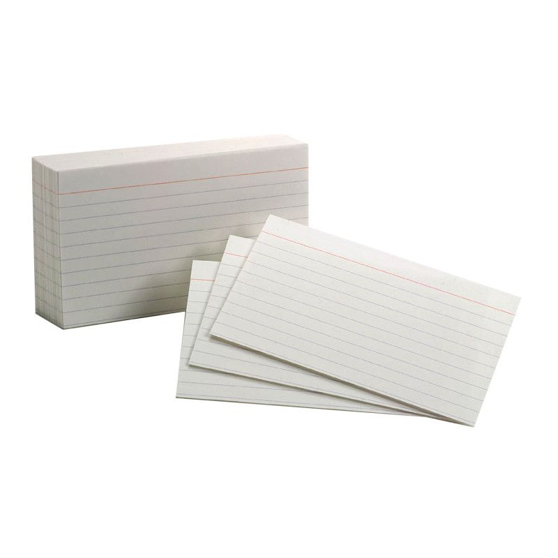 Oxford Ruled Index Cards, 3" x 5", White, Pack of 100, 1 of 2