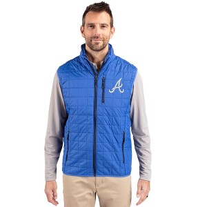 Atlanta Braves Cutter & Buck Rainier PrimaLoft® Mens Eco Insulated Full Zip Puffer Vest - 1 of 1