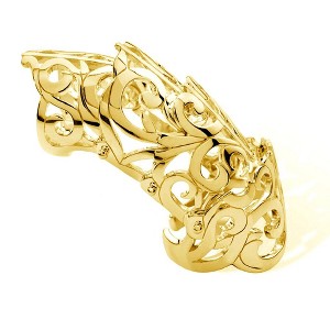 Lucy Quartermaine - Elements Full Armour Ring in Gold Vermeil - 1 of 4