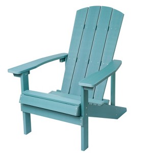 GlasFlength Patio Seating Sets Outdoor Chair, All Weather Lounge Patio Chair for Garden, Pool Side, Backyard, Blue 32.68"*29.6"*36.22" - 1 of 4
