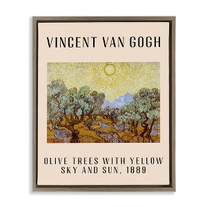 Stupell Industries Classic Olive Trees Van Gogh Floating Frame Canvas Art, Brown, 25" x 31" - 1 of 4