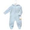 Hudson Baby Faux Shearling Bunting 1pk, Light Blue - image 2 of 2