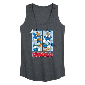 Women's - Disney - Donald Duck Grid Graphic Racerback Tank - 1 of 4