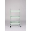 DOMETOUR 3 Tier Small Rolling Cart Metal Utility Storage Organizer Kitchen Trolley Bathroom Laundry Room Bar Office Shelves - 4 of 4
