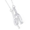 Pompeii3 1/4ct Diamond "A" Initial Pendant 18" Necklace 14K White Gold - 2 of 3