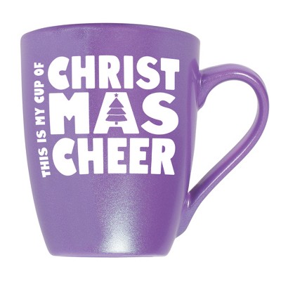 Elanze Designs This is My Cup of Christmas Cheer Passion Purple 10 ounce New Bone China Coffee Cup Mug