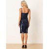 Allegra K Women's Glitter Sequin Sweetheart Neck Sleeveless Cocktail Party Bodycon Dresses - 3 of 4