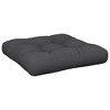 vidaXL Pallet Cushion Black 22.8"x22.8"x3.9" Fabric - 2 of 4