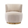 Swivel Barrel Accent Sofa Chair With Hardwood Frame Wide Upholstered 360° Rotation Round Velvet Chair - 2 of 4