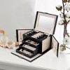 Jewelry Box Organizer For Girls Women - Black - 2 of 4