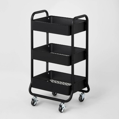 Nex 4 Tier Storage Cart With Mesh Basket Black : Target