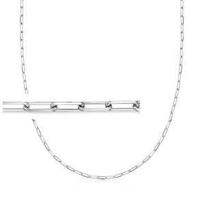 Ross-Simons 2.5mm Sterling Silver Paper Clip Link Necklace - 1 of 3