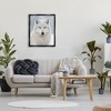 Stupell Industries White Wolf in Snow Black Framed Floater Canvas Wall Art - 2 of 4