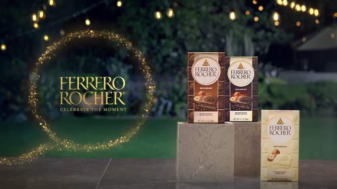 Ferrero Rocher White Chocolate Hazelnut Candy Bar - 3.1oz, 2 of 9, play video