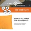 Disc-O-Bed Compact and Packable Travel Pillow with Washable Cover, Ultralight for Backpacking, Hiking, and Camping, Orange - 2 of 4