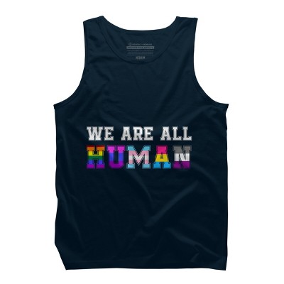 Adult Design By Humans We Are All Human Pride Motto By corndesign Tank Top
