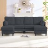 Mjkone Corduroy U-Shape Modular Convertible Sectional Sofa Couch,Upholstered 4-Seater Sofa with Movable Ottoman - 4 of 4