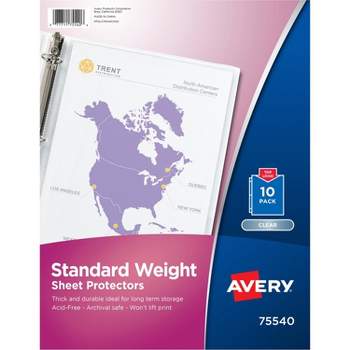 Staples Diamond Clear Wall-Mountable Display Protectors Clear Letter 10/Pk 15945
