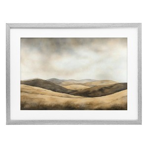 Stupell Industries Brown Landscape Hills Framed Print Under Glass - 1 of 4