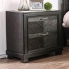 Vrolen 2 Drawer Nightstand Espresso - HOMES: Inside + Out: Transitional Style, Felt-Lined Top Drawer - 2 of 4