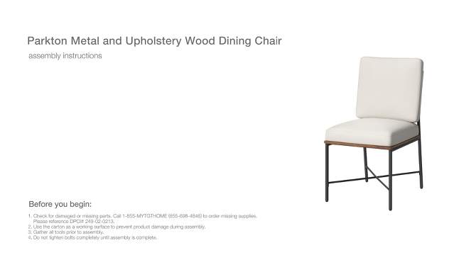 Parkton Mixed Material Dining Chair - Threshold&#8482;, 2 of 9, play video