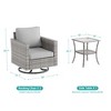 Sonkuki 3-Piece Patio Chair Set Swivel Rocking Chair Set Side Table Suiting Backyard, Poolside and Patio - 2 of 4