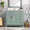36" Modern Bathroom Vanity with Ceramic Sink,Soft Close Doors and 4 Drawers for Small Bathrooms-The Pop Home - 2 of 4