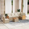 vidaXL Garden Sofa Set Beige - 2 of 4