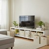 Home-Complete Fabric Storage Cubes - 8-Piece Collapsible Cube Storage Bin Set (Beige) - 2 of 4