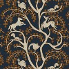 Hanami Square Throw Pillow Navy - Skyline Furniture: Modern Indoor Decorative Cushion, Zipper Closure, Animal Icon Pattern - 4 of 4