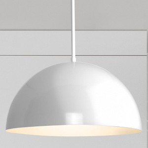 Urban Ambiance Luxury Mid-Century Modern Indoor Pendant,  8-5/8''H x 15-3/4"W x 15-3/4''D,  White Finish, UHP4791 - 1 of 4