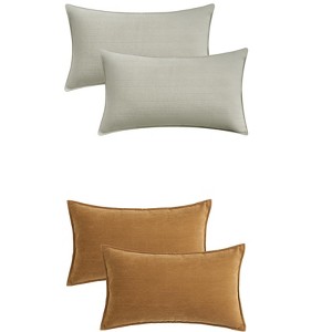 REGALWOVEN 4 Pcs Solid Chenille Soft Couch Throw Pillow Covers for Sofa Living Room Home Decor 12 x 20 Inch - 1 of 4