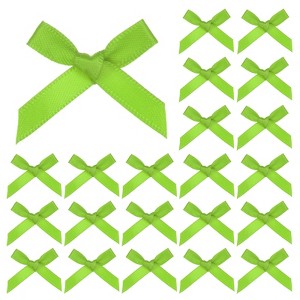 Unique Bargains Satin Durable Flexible Polyester Mini Craft Ribbon Bow 100 Pcs - 1 of 4