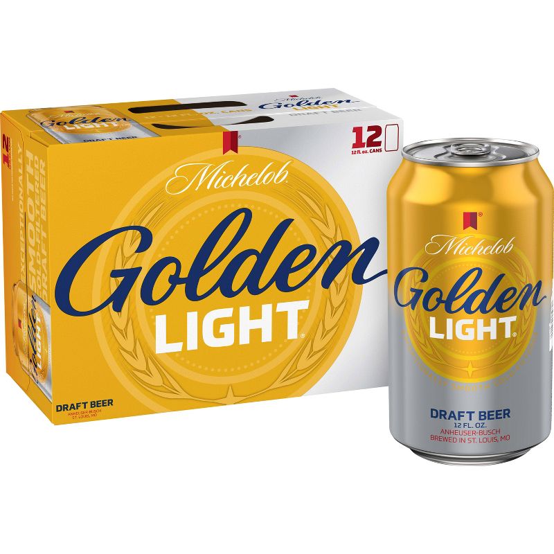 Michelob Golden Light Draft Beer - 12pk/12 fl oz Cans, 1 of 8