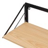 Honey-Can-Do Laundry Shelf + Hamper Combo with Wood Light Oak: Wall Mounted Hanging Clothes Hamper, Collapsible Sorter - 3 of 4
