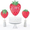 Big Dot of Happiness Berry Sweet Strawberry - Fruit Themed Birthday Party or Baby Shower Centerpiece Sticks - Table Toppers - Set of 15 - 3 of 4
