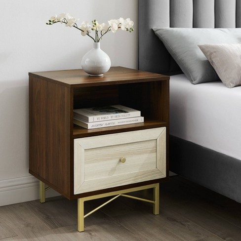 Dark deals walnut nightstand