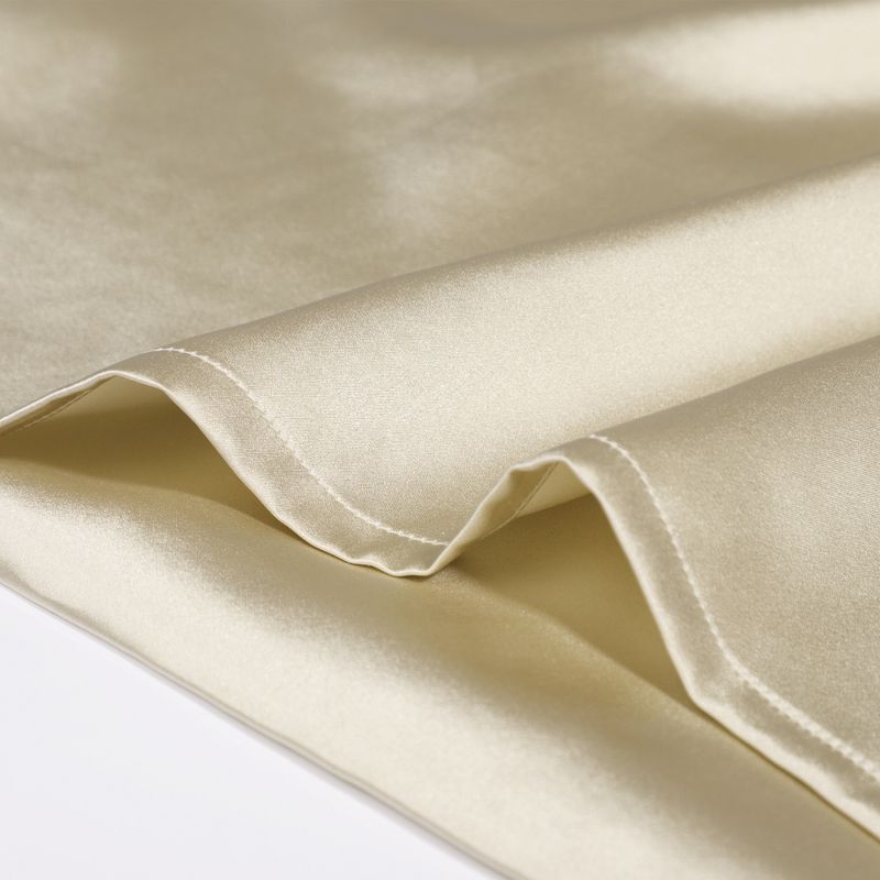 1 Pc Standard Silk for Hair and Skin Pillowcase Taupe - PiccoCasa, 5 of 7