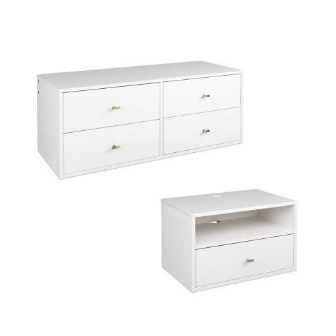 White dresser deals and nightstand set