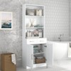70" Bathroom Storage Cabinet, Cabinet with Two Doors and Drawers, Adjustable Shelf, Three-layer Open Shelf - 2 of 4