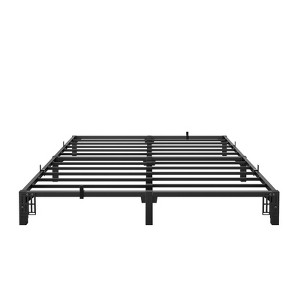 Queen Size Metal Bed Frame Low, 8" Profile Platform with Sturdy Foundation, No Box Spring Needed, Noise Free Easy Assembly - 1 of 4