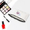 Unique Bargains Durable Flower Letter N Makeup Bag White 1 Pc - 4 of 4