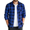 COOFANDY Men's Flannel Plaid Shirts Long Sleeve Button Down Shirts Casual Fall Shirt Jacket - 3 of 4