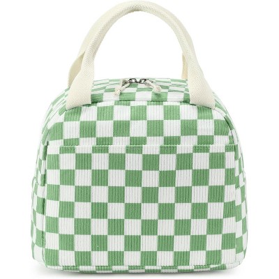 Lunch Bag for Women Men Cute Corduroy Lunch Tote Bags Reusable Insulated Lunch Box Large Capacity Reusable Insulated Cooler for Work Picnic or School