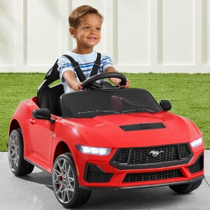 Best Choice Products Kids 12V Electric Ride-On Car Officially Licensed Ford Mustang w/ Remote, LED Lights - 1 of 4
