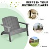 Costway  Patio Adirondack Chair Loveseat Bench HDPE Weather Resistant Deck Grey - 4 of 4