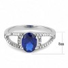 Slickblue Women's Stainless Steel Ring with London Blue Synthetic Spinel, No Plating Finish, Pave Design, Size 5-10 - 2 of 4